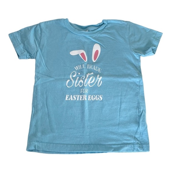 Creations of Grace 100% Cotton Blue Easter Graphic T-Shirt Toddler 4T - Picture 2 of 11